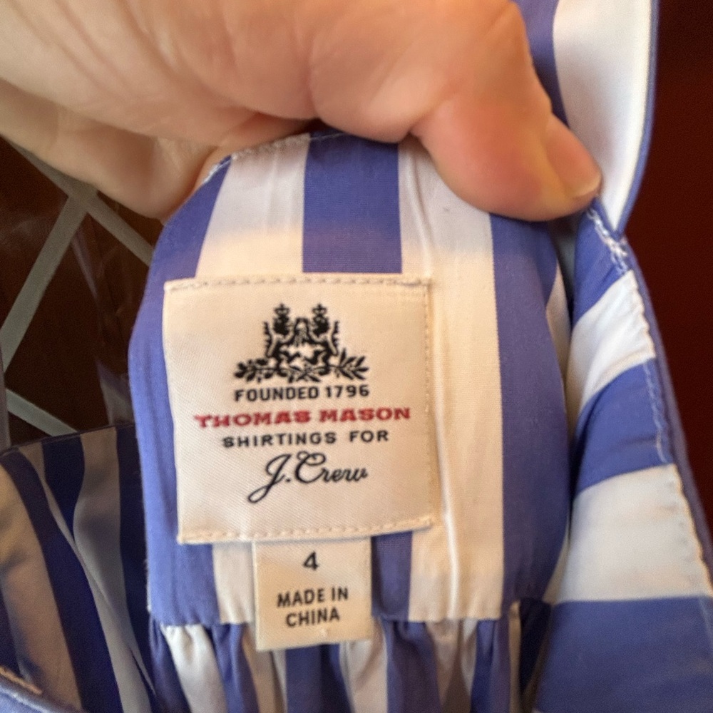 J. Crew Blue and White Striped Maxi Dress - Picture 7 of 9
